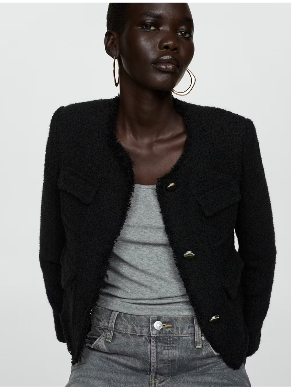 Bouclé Jacket By Mango ASO Meghan Markle